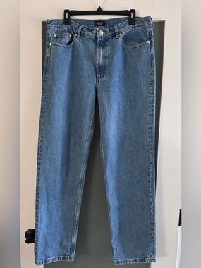 $340 New A.P.C. Men’s APC Martin Straight-Leg Jeans Blue Wash Denim Pants 34x30
